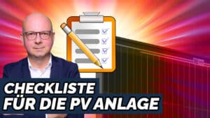 checkliste für pv anlage